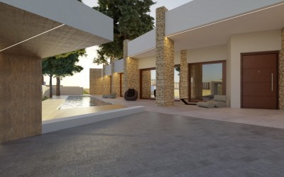 Design villa under construction, near the beach and the marina of Campomanes, Altea.